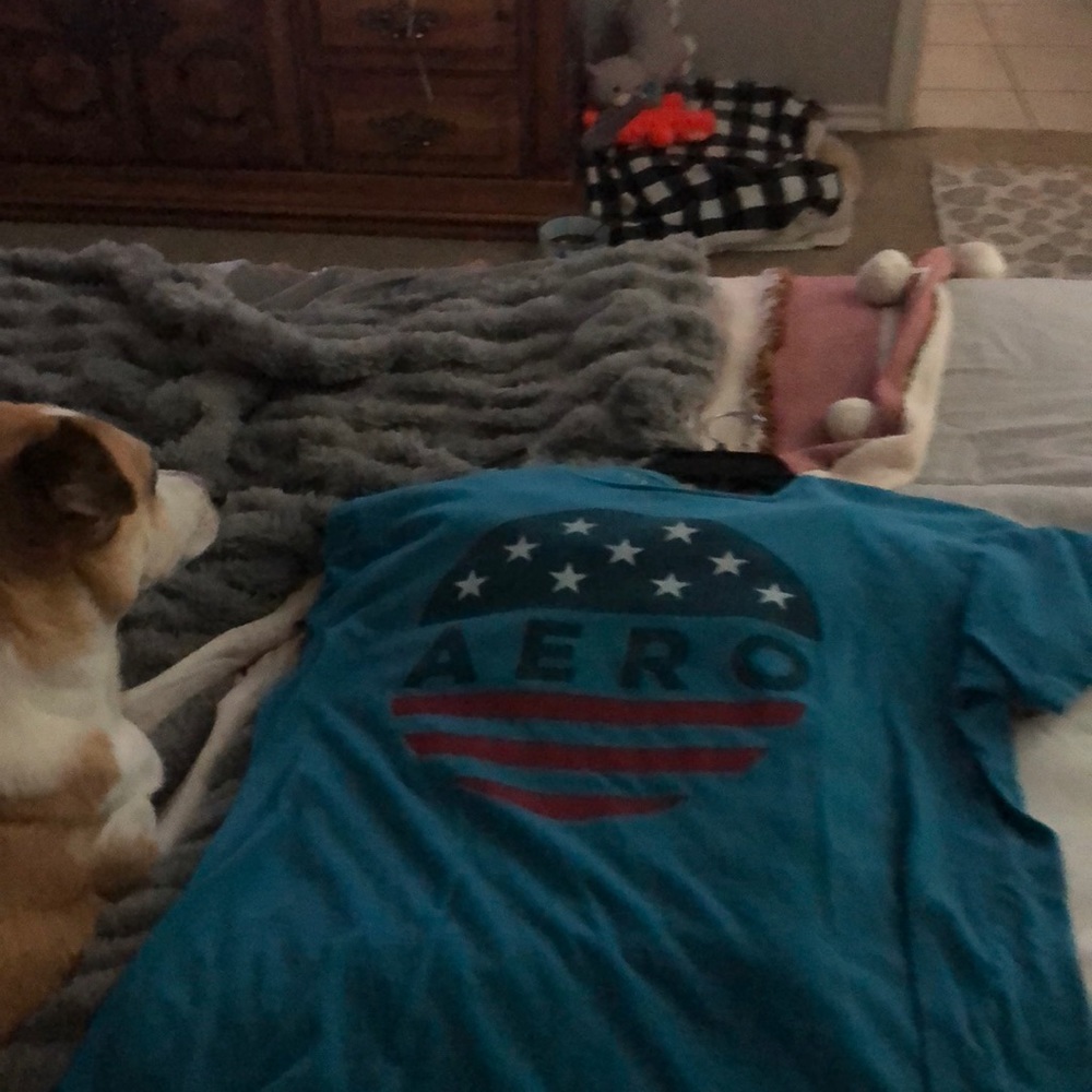 Aero American flag tee shirt